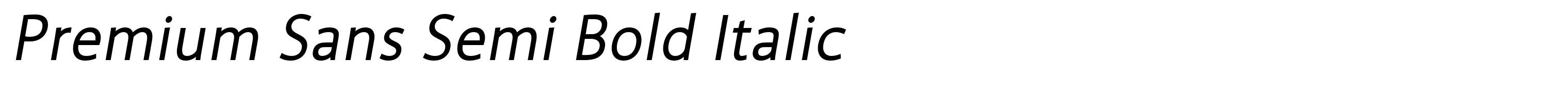 Premium Sans Semi Bold Italic
